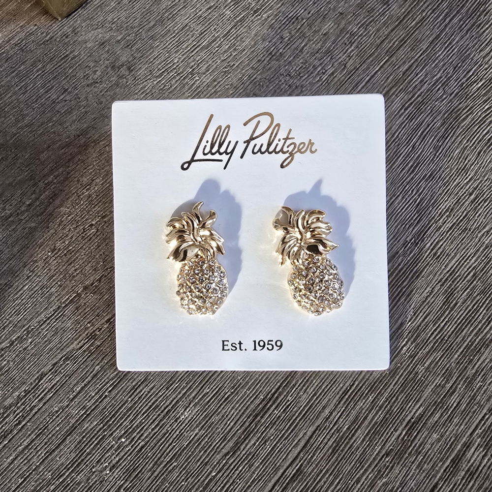 Lilly Pulitzer Gold Pineapple Earrings